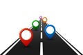 Road with GPS navigation. Car road, street, highway roadmap infographics Ã¢â¬â for stock Royalty Free Stock Photo